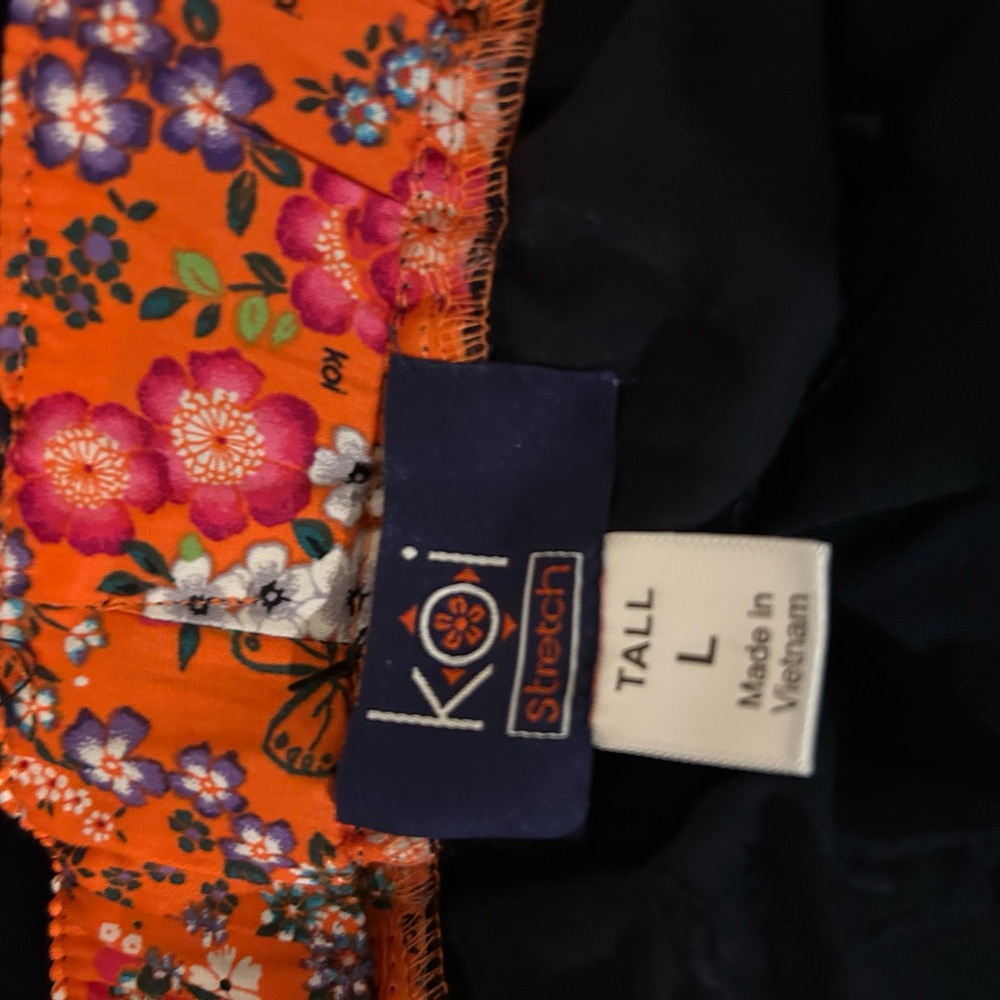 Koi NWT Navy Blue scrub pants joggers large tall - Picture 5 of 6